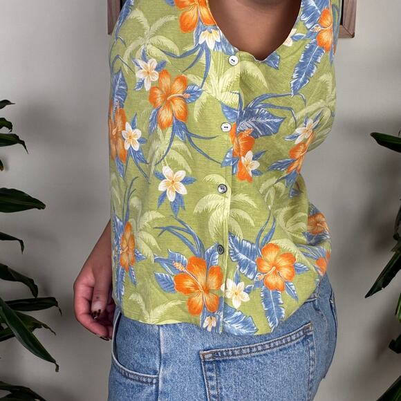 Tommy Bahama Silk Tropical Floral Shirt - Picture 4 of 5